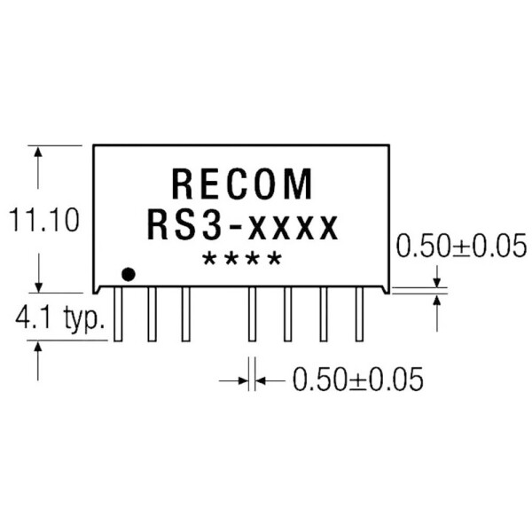 RECOM RS3-1209S DC / DC menič napätia, DPS 12 V/DC 9 V/DC 333 mA 3 W Počet výstupov: 1 x; RS3-1209S