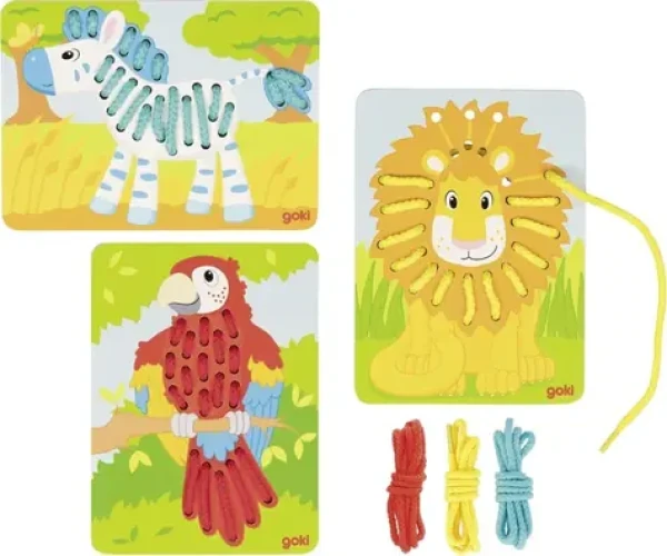 GOKI Prevliekacie obrázky - papagáj, lev a ZEBRA