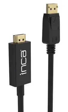 INCA DisplayPort - HDMI adaptér čierna / Adaptér / 4K UHD / 1,8 m / Pozlátené konektory (IDPH-18T)