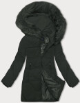Dámska zimná bunda v army farbe s kapucňou J Style (16M9099-136) odstíny zelené S (36)