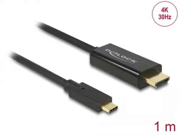 DeLock Kábel USB Type-C (M) - HDMI (M) / DP Alt Mód 1m čierna / 4K / 30Hz (85258)