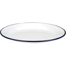 Smaltovaný talíř s modrou linkou nízký 24 cm - Ibili - Ibili