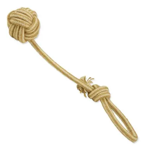 Dog Fantasy Hračka - preťahovadlo Juta lopta hádzacia 38cm (124-10941)