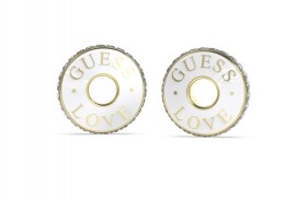 Guess Originálne pozlátené náušnice Love Guess JUBE04084JWYGWHT/U