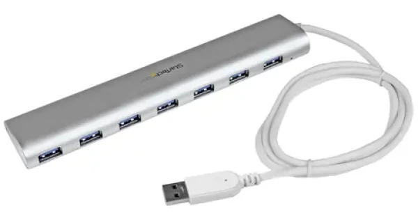 StarTech USB 3.0 Hub 7 portov / USB rozbočovač / USB 3.2 Gen 1 / s napájacím adaptérom / hliníkové telo (ST73007UA)