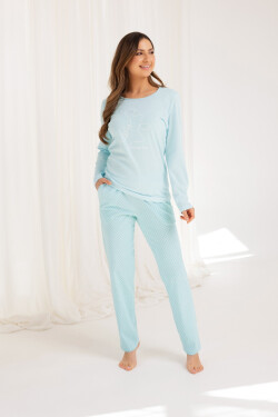 Regina 704 long/r 2XL-3XL Z25/26 dámske pyžamo tyrkysová 3xl