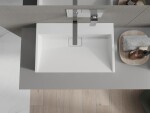 MEXEN - Ava umývadlo na dosku liaty mramor B/O 60 x 38, biela 23016000