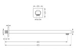 MEXEN/S - Cube DR02 podomietkový vaňový SET s vytokovou hubicou + slim sprcha 25, grafit 77503DR0225-66