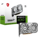 MSI GeForce RTX 4060 Ventus 2X WHITE OC 8GB / 1830 - 2505 MHz / 8GB GDDR6 / 128-bit / 1x HDMI + 3x DP / (8) (RTX 4060 VENTUS 2X WHITE 8G OC)