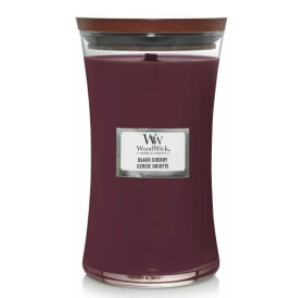 Woodwick Black Cherry 609g - váza veľká / doba horenia: až 120h (5038581054605)