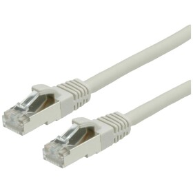 Value 21.99.0710 RJ45 sieťové káble, prepojovacie káble CAT 6 S/FTP 10.00 m sivá dvojžilový tienený, bez halogénov, samozhášavý 1 ks; 21.99.0710