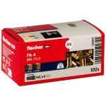 Fischer PA 4 M 6/13,5 mosadzná hmoždinka 13.5 mm 8 mm 59484 100 ks; 59484