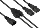 Kabelmeister Y-kábel C14 - 2x C13 čierna / Napájací kábel / 2 m (SK1436-S020)