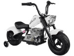 Mamido Detská elektrická motorka Chopper 24V biela