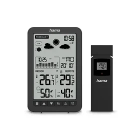 HAMA Ko Samui čierna / meteostanica / teplota / vlhkosť / tlak / počasie / fáza mesiaca / príliv / odliv (222219)