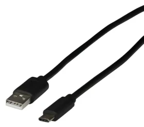 EFB čierna / Kábel / USB-C - USB-A / USB 2.0 / 1 m / 3 A (EBUSBC-USB20AK.1)