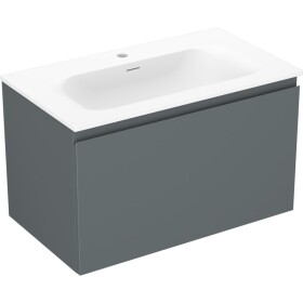 MEXEN/S - Orio kúpeľňová skrinka 80 cm s umývadlom Vela, 1 šuplík, grafit mat/biela mat 91A10-08047-1-BF66-W23M01