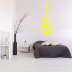 Veselá Stena Samolepka Dizajnová gitara Farba: čierna, Veľkosť: 60 x 22 cm