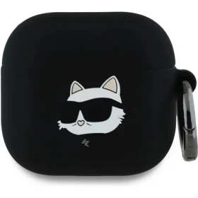 Karl Lagerfeld 3D Logo NFT Choupette Head Silikónové Puzdro pre AirPods 4 Black (57983124124)