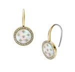 Fossil Visiace pozlátené náušnice Classic Mother of Pearl JF04867710