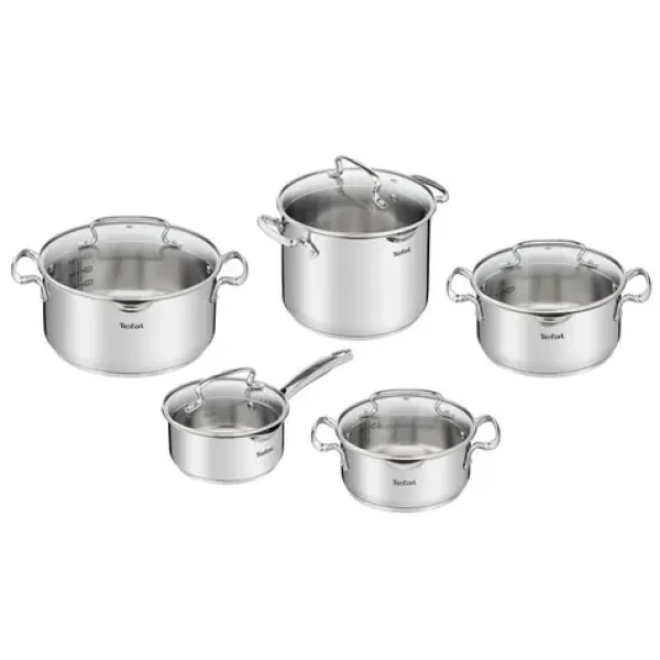 TEFAL Duetto+ G719SA74 Sada riadu 10ks / 4X hrniec s pokrievkou (6.1 5 2.9 2 L) / 1x rajnicu s pokrievkou (1.5 L) (G719SA74)