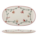 Bloomingville Servírovací tanier Yule Nature Oval 38,5 cm