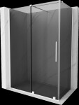 MEXEN/S - Velár sprchovací kút, posuvné dvere 150 x 75, grafit, biela 871-150-075-41-20