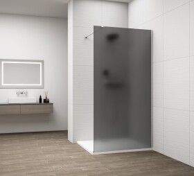 POLYSAN - ESCA CHROME jednodielna sprchová zástena na inštaláciu k stene, dymové matné sklo, 1000 ES1410-01