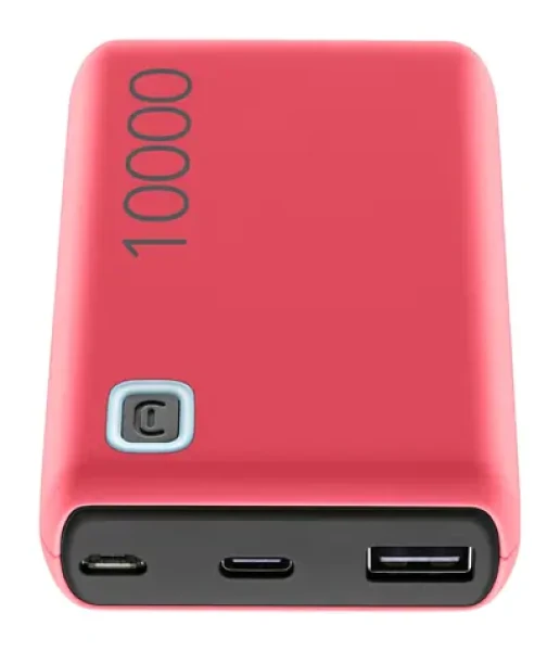 CellularLine Essence 10000 mAh ružová / Power banka / USB-A / USB-C / microUSB (PBESSENCE10000P)