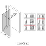 CERANO - Sprchová zástena Walk-in Onyx Corner Cube Ľ/P - 8 mm - hranatá vzpera - čierna matná, bronzové sklo - 120x60x200 CER-688165