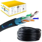 Extralink CAT6 F/UTP V2 vonkajšia čierna / Sieťový kábel / 305 m / AWG 23 / PE plášť (EX.10079)