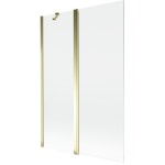 MEXEN - MIST vaňová zástena 120x150 cm 6mm f+s, zlatá, číra 8A9-120-011-50-00