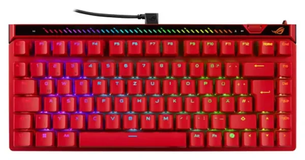 Asus ROG Falchion Ace 75 HE červená / Herná klávesnica / mechanická / ROG HFX V2 / RGB / DE Layout (90MP047H-BKDA60)
