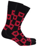 Vzorované pánske ponožky PERFECT MAN-CASUAL BLACK G95 39-41