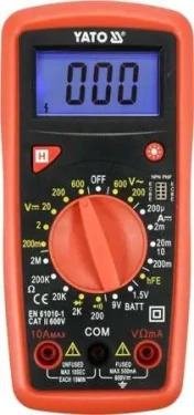 YATO YT-73081 / Digitálny multimeter / AC 0-600V / DC 0-600V / DC 0-10A (YT-73081)