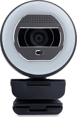 Terra TERRA Webcam Halo mit LED-Lichtkranz (C1868pro) und Privatschieber Full-HD, Auto Focus, Stereo Mic, Privacy Slider