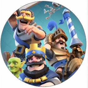 Jedlý papier Clash Royale kráľ a bojovníci 19,5 cm - Pictu Hap - Pictu Hap