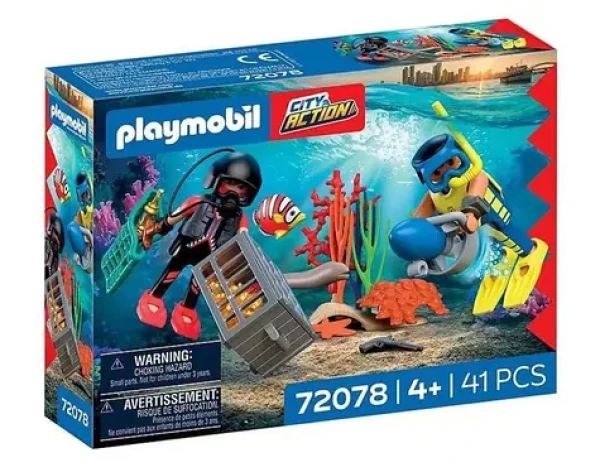 Playmobil® Action Heores 72078 Policajný potápač s pokladom