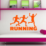 Veselá Stena Samolepka Running Farba: bílá, Veľkosť: 100 x 77 cm