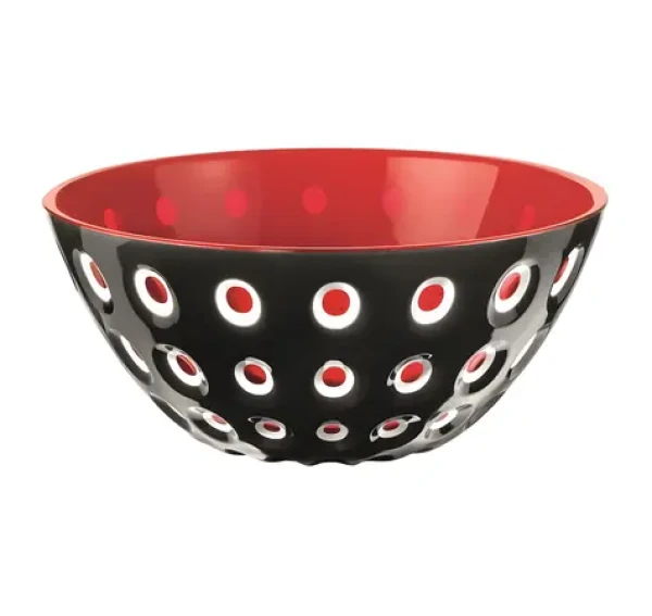 Guzzini LE MURRINE misa čierna, biela, červená / Misa / Akrylát / 3 Color Tech / O 20 cm (279420146)