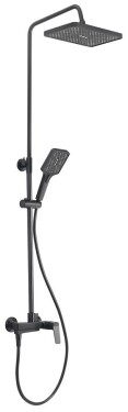 AQUALINE - FLERY sprchový/vaňový stĺp s pákovou batériou, otočným ramienkom, gun metal FY690GM