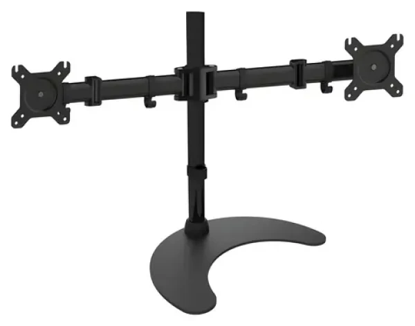 Techly ICA-LCD-3410 čierna / Stolný držiak pre 2 monitory / 13-27" / VESA 100x100 / nosnosť 16 kg / nastaviteľná výška (ICA-LCD-3410)