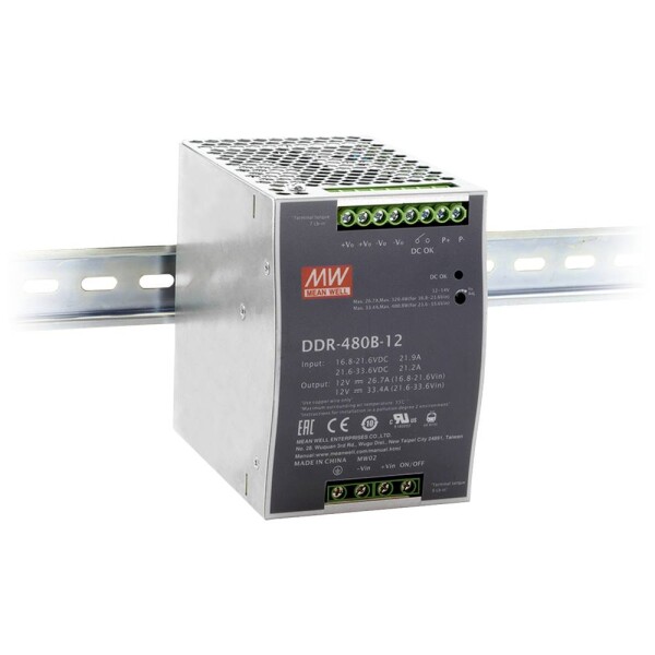 MEAN WELL DDR-480C-12 DC / DC menič napätia 12 V 33.4 A 400.8 W Počet výstupov: 1 x; DDR-480C-12