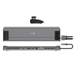 J5Create M.2 NVMe dokovacia stanica strieborná / Dokovacia stanica / M.2 NVMe slot / HDMI/DP 4K / USB-C Gen2 / RJ-45 (JCD552-N)