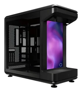 Cooler Master MasterFrame 360 Stage LCD čierna / Skriňa ATX / LCD displej / 2x tvrdené sklo / bez zdroja (MF360-KHNN-S02)