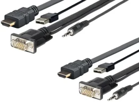 VivoLink Pre HDMI + USB + VGA + Audio kábel M - M 3M / HDMI: 4K 2K @ 60Hz / 1920x1200 @ 60Hz (PROHDMIMVGA3)