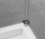 CERANO - Sprchovací kút Antelo L/P - 6 mm - chróm, transparentné sklo - 80x70x190 - otočný CER-8050BD7508