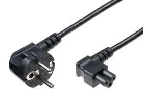 MicroConnect Sieťový napájací kábel Schuko 90° uhol - C5 90° uhol 5m čierna (PE010850A)