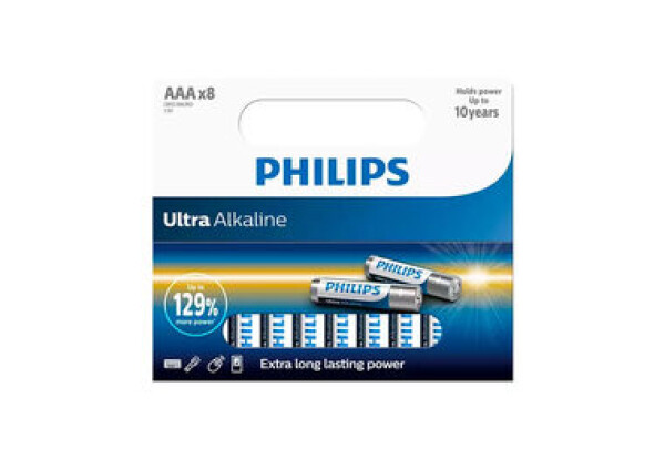 Philips batéria LR03E8B/10 Ultra Alkalická AAA - 8ks (6959033840869)