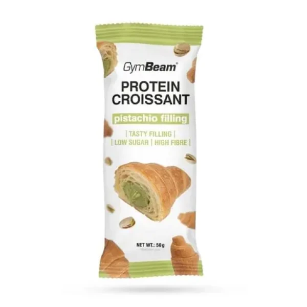 Proteínový croissant s pistáciovou náplňou - GymBeam (pistácia, 50 g) (118624-1-50g-pistachio)